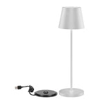 2W(200Lm) LED table lamp with 4400mA battery, 5V, 1A-2A, IP54, dimmable, touch-sensitive switch, white, warm white light 3000K