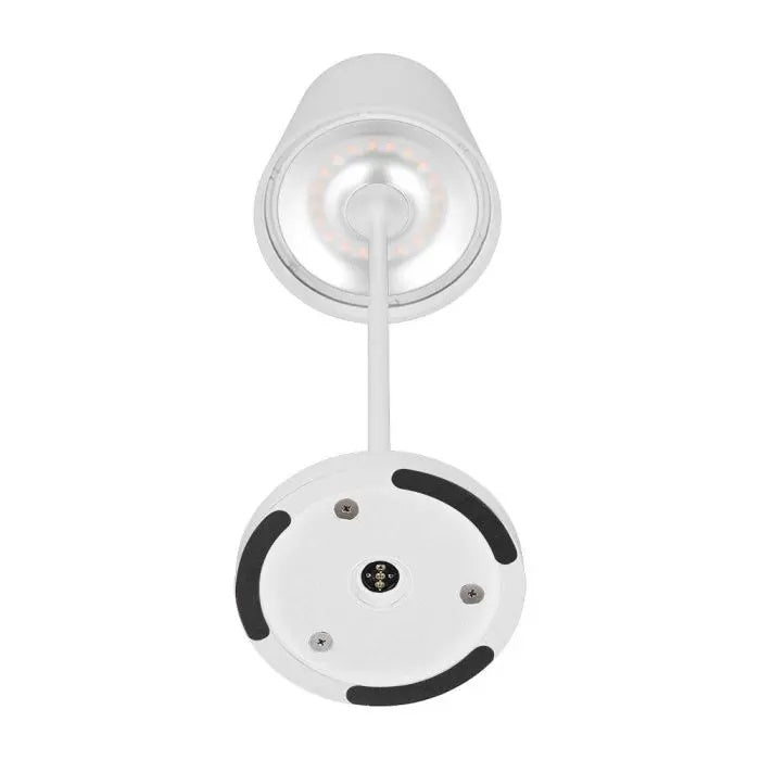 2W(200Lm) LED table lamp with 4400mA battery, 5V, 1A-2A, IP54, dimmable, touch-sensitive switch, white, warm white light 3000K