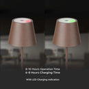 2W(200Lm) LED galda lampa, V-TAC, IP54, 5V, 1A-2A, 4400m baterija, silti balta gaisma 3000K