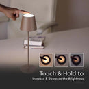 2W(200Lm) LED galda lampa, V-TAC, IP54, 5V, 1A-2A, 4400m baterija, silti balta gaisma 3000K