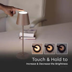 2W(200Lm) LED-bordslampa, V-TAC, IP54, 5V, 1A-2A, 4400m batteri, varmvitt ljus 3000K