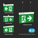 2.5W(100Lm) 4IN1 LED EMERGENCY exit, V-TAC, cold white light 6000K