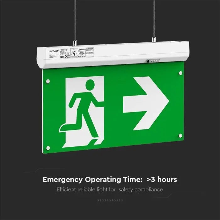 2.5W(100Lm) 4IN1 LED EMERGENCY exit, V-TAC, cold white light 6000K