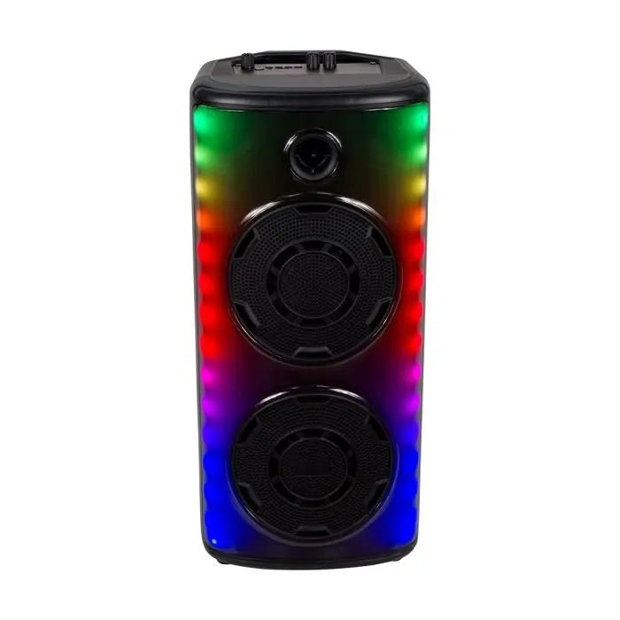 600W 5V Wireless Rechargeable Speaker with LED Light, Wired Microphone and RF Remote Control, TWS Function, PMPO 600W, USB, FM Radio, 320x295x650mm