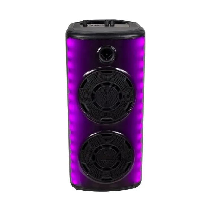 600W 5V Wireless Rechargeable Speaker with LED Light, Wired Microphone and RF Remote Control, TWS Function, PMPO 600W, USB, FM Radio, 320x295x650mm