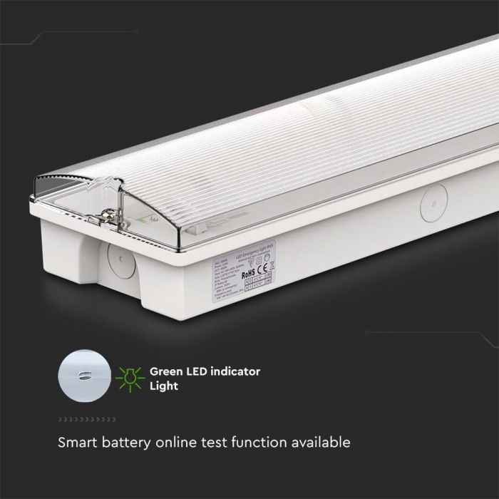 3W(120Lm) LED AVĀRIJAS izeja, V-TAC, IP65, garantija 3 gadi, auksti balta gaisma 6400K