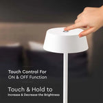2W(200Lm) LED-bordslampa, V-TAC, IP20, vit, varmvitt ljus 3000K