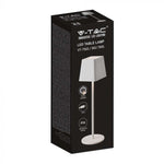 2W(200Lm) LED-bordslampa, V-TAC, IP54, dimbar, vit, varmvitt ljus 3000K