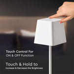 2W(200Lm) LED-bordslampa, V-TAC, IP54, dimbar, vit, varmvitt ljus 3000K