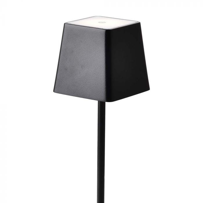 2W(200Lm) LED Table lamp, V-TAC, IP54, dimmable, black, warm white light 3000K