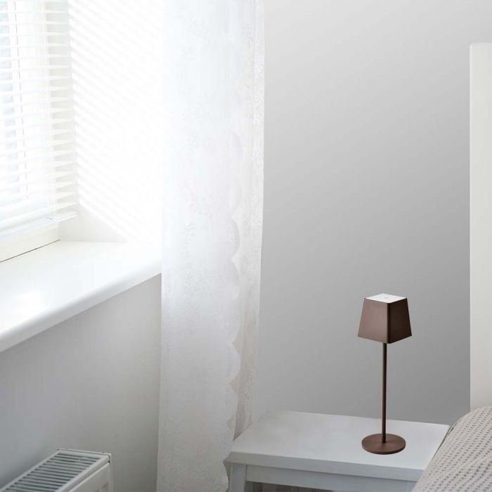 2W(200Lm) LED Table lamp, V-TAC, IP54, dimmable, brown, warm white light 3000K