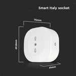 SMART rozete, saderīga ar AMAZON ALEXA&GOOGLE HOME, V-TAC, balta, IP20