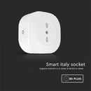 SMART rozete, saderīga ar AMAZON ALEXA&GOOGLE HOME, V-TAC, balta, IP20