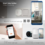 SMART rozete, saderīga ar AMAZON ALEXA&GOOGLE HOME, V-TAC, balta, IP20