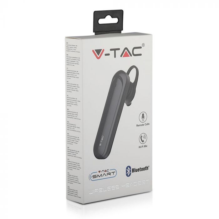 Гарнитура V-TAC BLUETOOTH 170 мАч черный