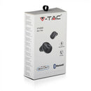 55 mAh V-TAC BLUETOOTH headset svart, inbyggd mikrofon för handsfree-samtal