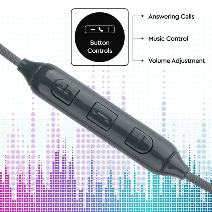 V-TAC austiņas ar iebūvētu mikrofonu brīvroku zvaniem, skaņas regulēšanas poga