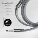 V-TAC headset with built-in microphone for hands-free calls, volume adjustment button