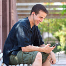 V-TAC headset with built-in microphone for hands-free calls, volume adjustment button