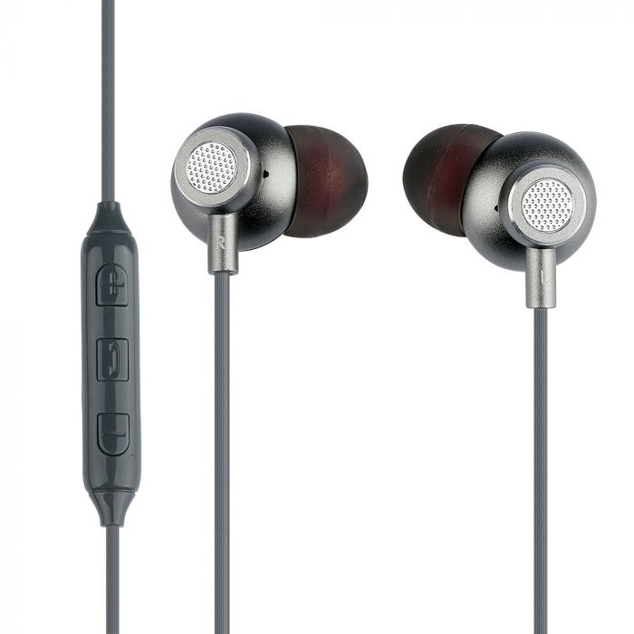 V-TAC headset with built-in microphone for hands-free calls, volume adjustment button