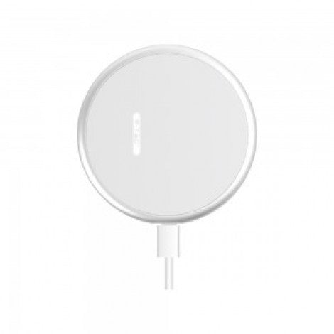 V-TAC SMART bezvadu lādētājs, apaļš, balts, ietver 5.0A ātru uzlādes kabeli