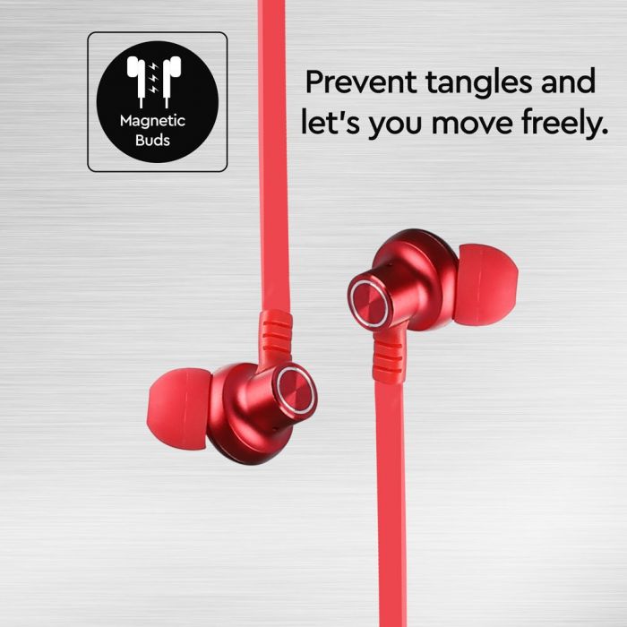 500 mAh V-TAC BLUETOOTH headphones, red
