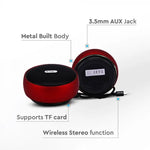 Portatīvs BLUETOOTH skaļrunis ar micro USB vadu, DC 5V/1.0A, TWS funkcija, 800mah baterija, sarkans, V-TAC