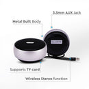 Portable BLUETOOTH speaker with micro USB cable, DC 5V/1.0A, TWS function, 800mah battery, gray, V-TAC