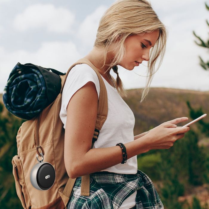 Portable BLUETOOTH speaker with micro USB cable, DC 5V/1.0A, TWS function, 800mah battery, gray, V-TAC