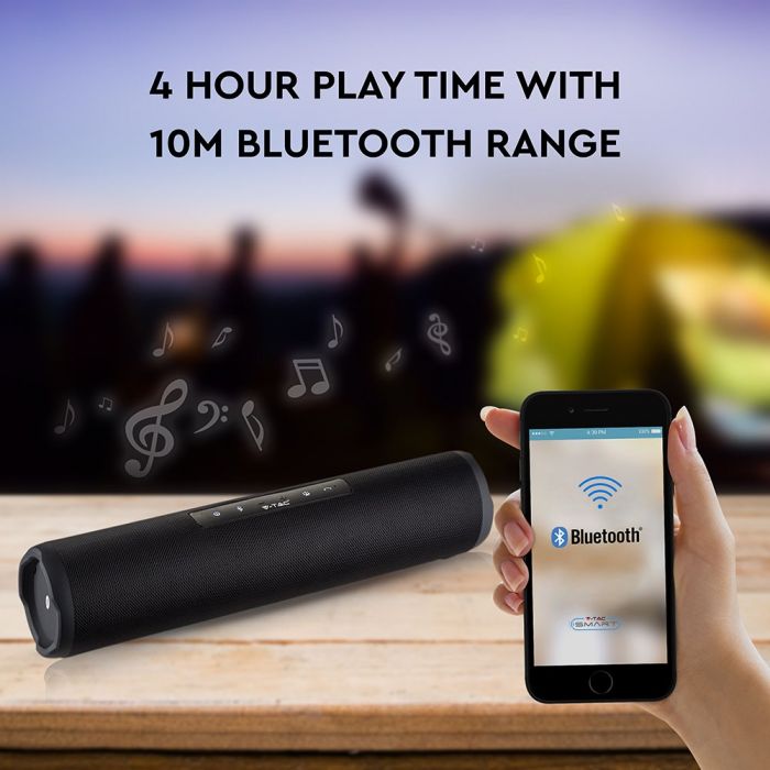 Portatīvais BLUETOOTH skaļrunis ar pieskāriena pogu AUX/USB un TF slots, TWS, 3.7V 1200mah akumulators, V-TAC