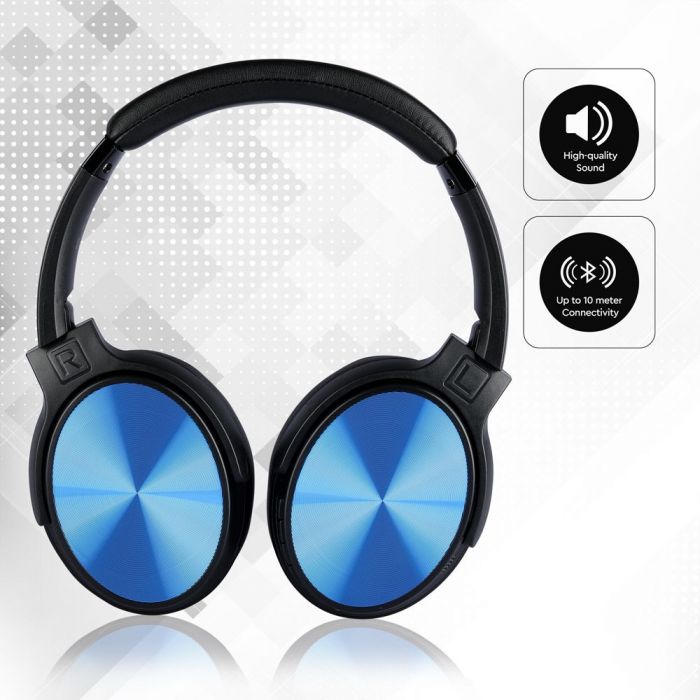 500mah V-TAC BLUETOOTH headphones, blue