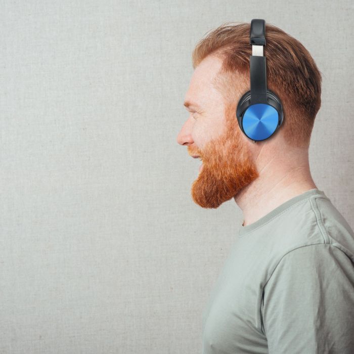 500mah V-TAC BLUETOOTH headphones, blue