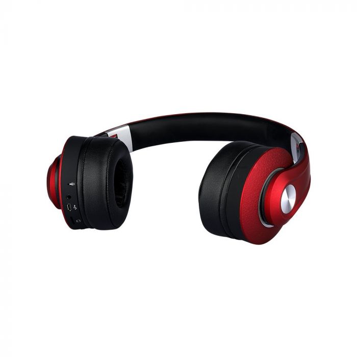 500mah V-TAC BLUETOOTH headphones, red