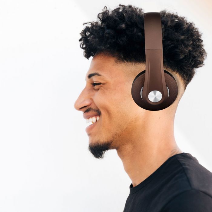500mah V-TAC BLUETOOTH headphones, brown