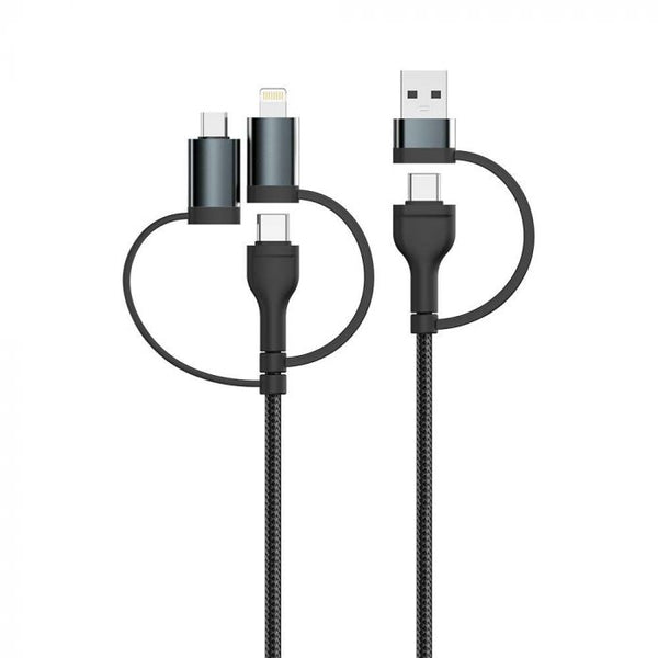 V-TAC 5IN1 charging cable, 1.2m, max 60W, black