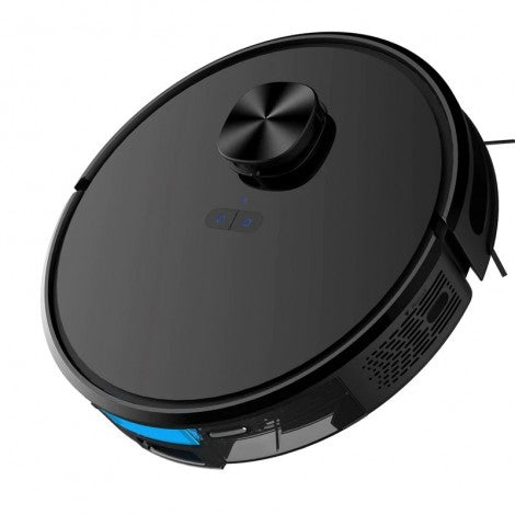 360 degree laser control robot vacuum cleaner with dry and wet cleaning function, automatic charging station, 2000 PA suction power. The set includes an additional microfiber cloth and side brushes. Creating a map in the application.