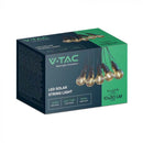 12 m lång LED-lampserie med solpanel (1,12 W) med 10 LED 0,5 W G50-lampor, IP44, 3000 K