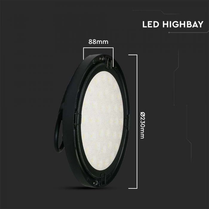 100W (10200Lm) 120Lm/W LED laovalgusti, IP65, must, jaheda valge valgus 6500K