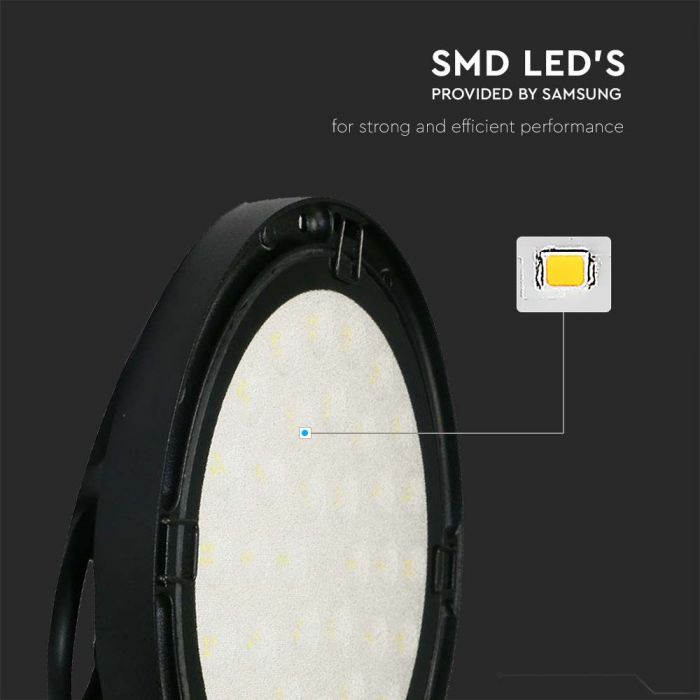 100W (10200Lm) 120Lm/W LED laovalgusti, IP65, must, jaheda valge valgus 6500K
