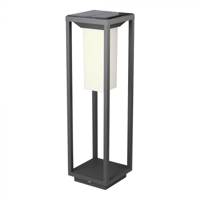 2W(280Lm) LED solārais gaismeklis ar gaismas sensoru, V-TAC SAMSUNG CHIP, IP65, lit.bat.3.7V/2600mAh, silti balta gaisma 3000K
