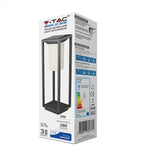 2W (280Lm) LED päikesevalgusti valgusanduriga, V-TAC SAMSUNG CHIP, IP65, lith.bat.3.7V/2600mAh, soe valge valgus 3000K
