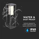 2W (280Lm) LED päikesevalgusti valgusanduriga, V-TAC SAMSUNG CHIP, IP65, lith.bat.3.7V/2600mAh, soe valge valgus 3000K