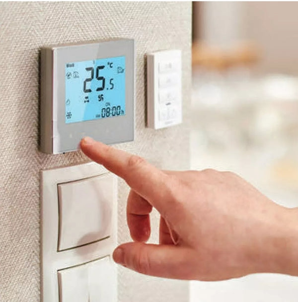 SMART istabas termometrs-termostats V-TAC SMART ventilatoriem