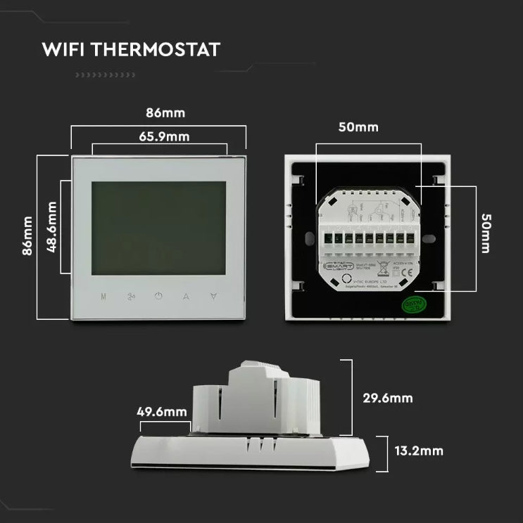 SMART room thermometer-thermostat for V-TAC SMART fans