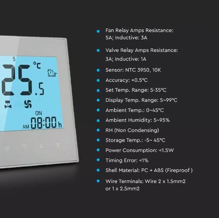 SUPERAKCIJA_SMART istabas termometrs-termostats V-TAC SMART ventilatoriem