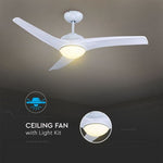 TARNE 7 PÄEVA JOOKSUL! 35W 42" LED CCT 3in1 laevalgusti koos ventilaatori ja kaugjuhtimispuldiga, IP20, V-TAC