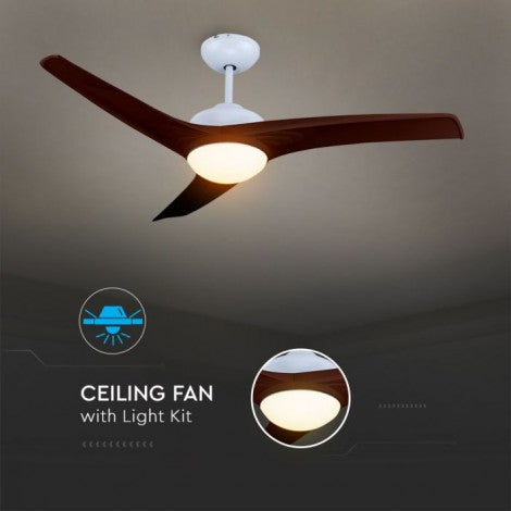 TARNE 7 PÄEVA JOOKSUL! 35W 52" LED CCT 3in1 laevalgusti koos ventilaatori ja kaugjuhtimispuldiga, IP20, V-TAC
