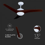 TARNE 7 PÄEVA JOOKSUL! 35W 52" LED CCT 3in1 laevalgusti koos ventilaatori ja kaugjuhtimispuldiga, IP20, V-TAC