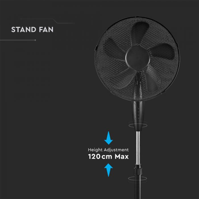 55W V-TAC ventilaator 3 töörežiimiga, IP20, 430x410x1250mm