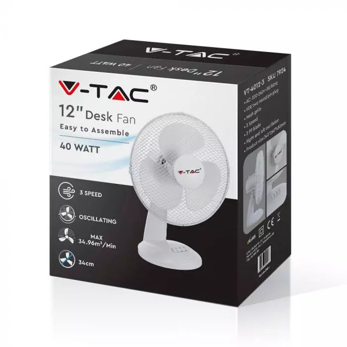 40W V-TAC-fläkt med 3 driftlägen, IP20